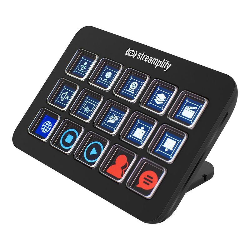 GENERICO - Streamplify Streaming Deck One, 15 Teclas, 2 Puertos USB 3.0, Negro
