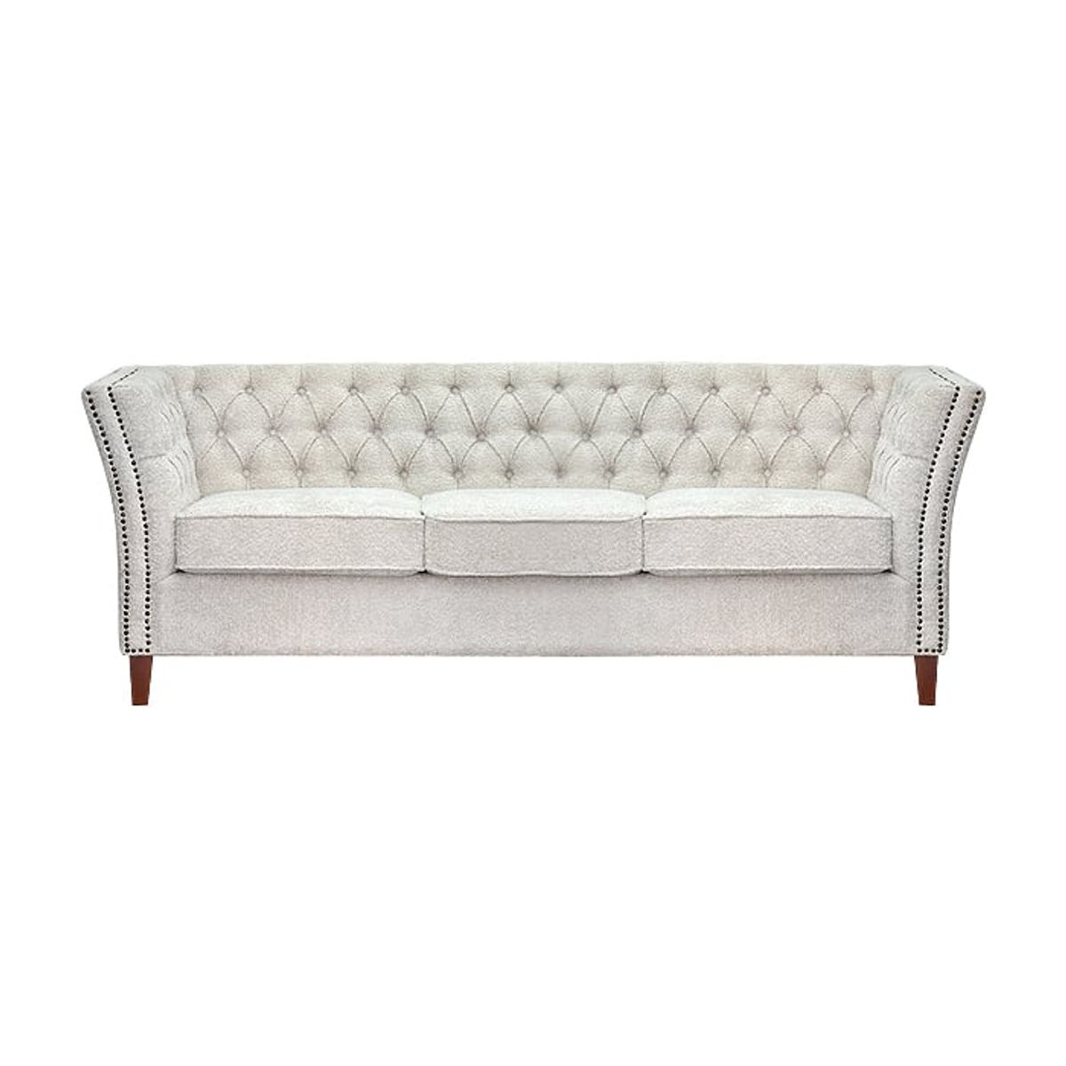 GENERICO - Sofá 3 Cuerpos Capitoné Valka Tela Soft