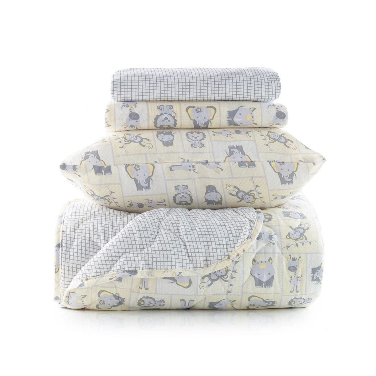 TEKA - Juego de Sábana para Cuna Zoo - 150 Hilos - 100% Algodón - Teka