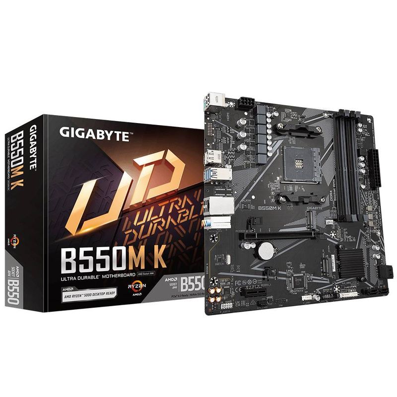 GIGABYTE - Placa Madre Gigabyte B550M K Socket AM4 SATA 6Gbs Micro-ATX