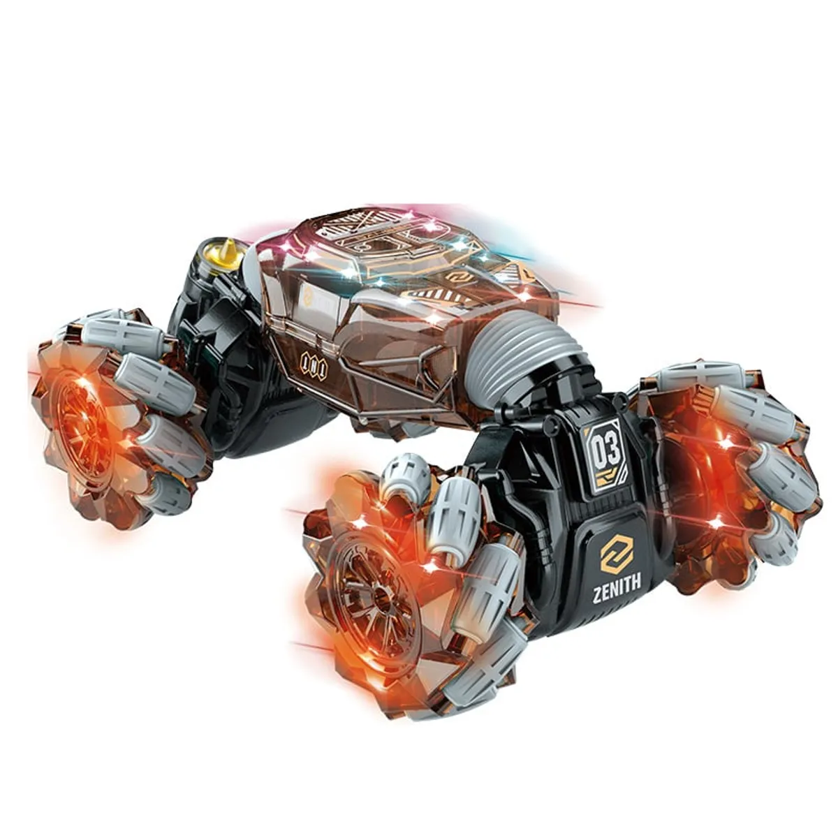 STARTECHOFFICE - Coche Acrobático Doble Cara 4X4 RC Control Remoto y por Gestos Luces 20Min Juego 50 Metros