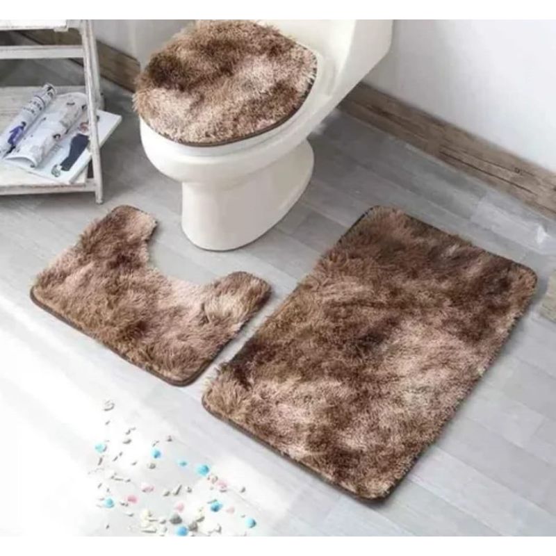 ANGELES DEL HOGAR - Set de Baño 3 Piezas Peludo