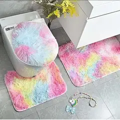 ANGELES DEL HOGAR - Set de Baño 3 Piezas Peludo