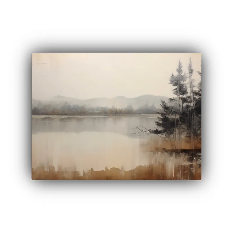 GENERICO - Cuadros De Pared Minimalistas Paisaje Suave Y Moderno En Ton 120x80cm