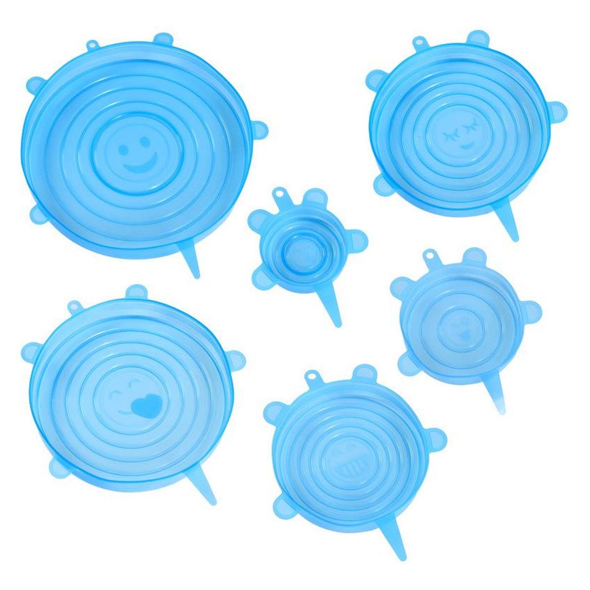 IMPORTCLICK - Pack 6 Tapas Silicona Menaje Cocina - Turquesa