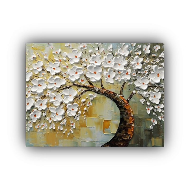 GENERICO - Pintura Contemporánea En Lienzo Con Textura Y Paleta De Col 120x80cm