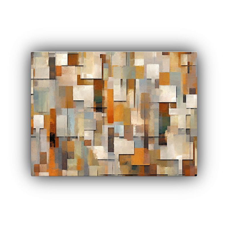 GENERICO - Cuadro Venta Época Abstracto Pixelado Estilo Colores Tierra 120x80cm