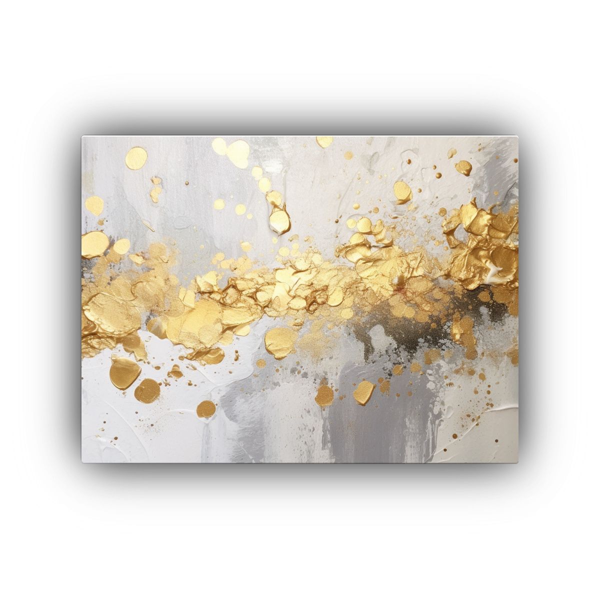 GENERICO - Pintura De Salpicaduras De Oro Estilo Urbano En Pared Blanca 120x80cm