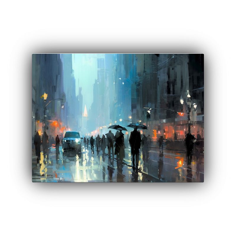 GENERICO - Cuadro Vanguardia Brillante Abstracto De Lluvia 120x80cm
