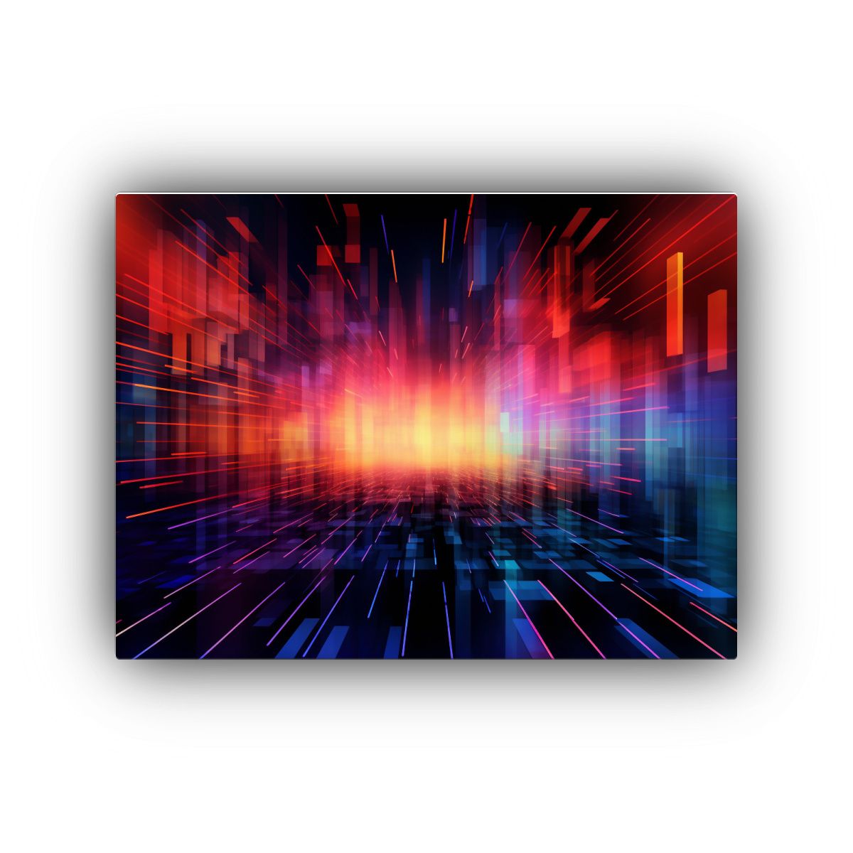 GENERICO - Cuadro Tela Canvas Abstracto Tecnología Comunicación Fondo 120x80cm