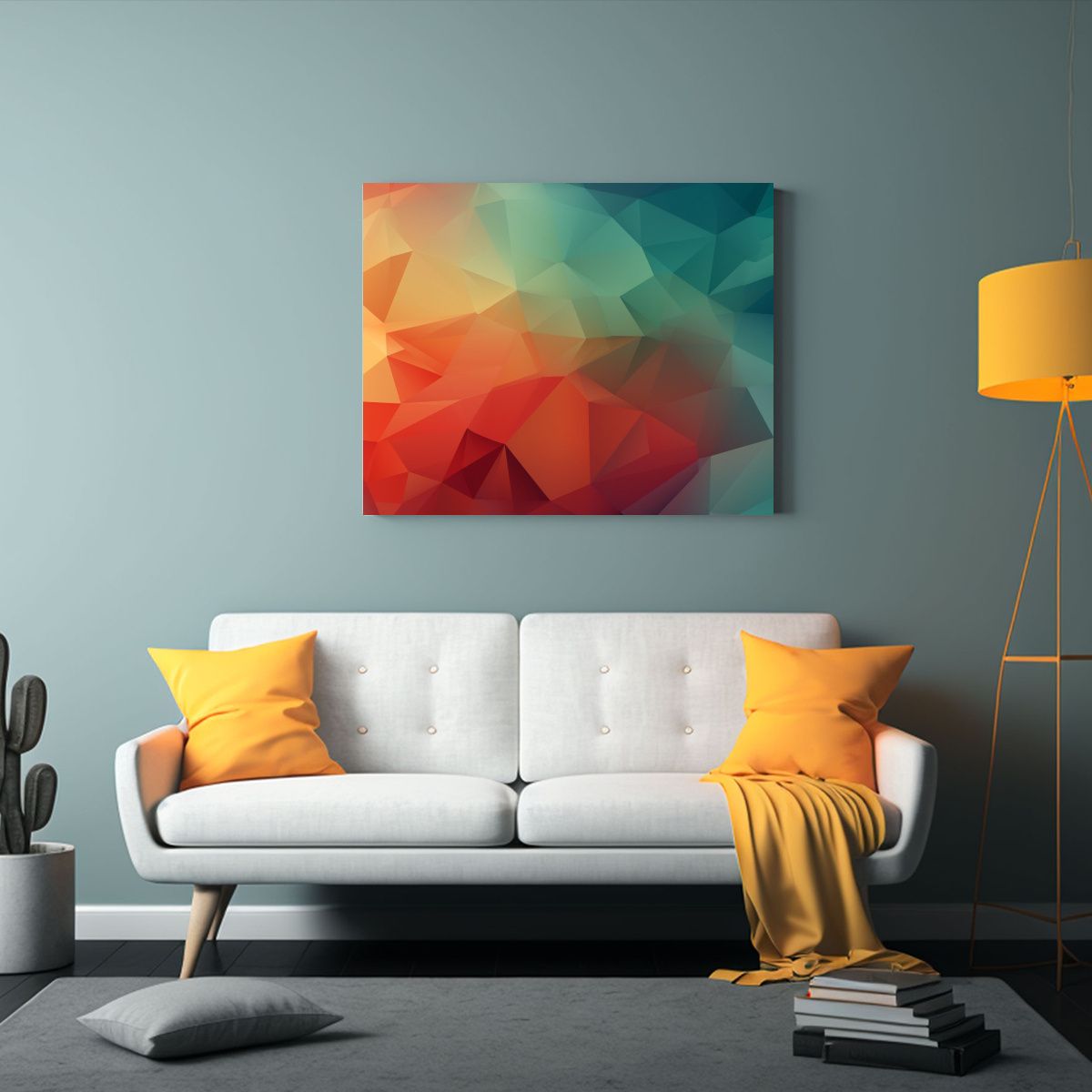 GENERICO - Cuadro Fotografía Colorido Geométrico Abstracto Template P 120x80cm