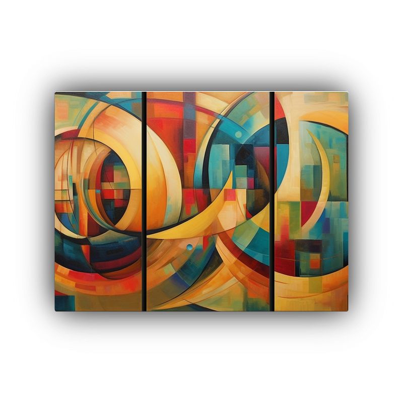 GENERICO - Lienzo Vintage Arte Grafico Abstracto En Estilo Fotorealista 120x80cm