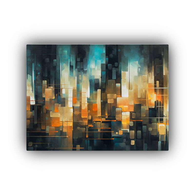 GENERICO - Cuadro Abstracto De Ciudad Estilo Graffiti Para Decoración  120x80cm