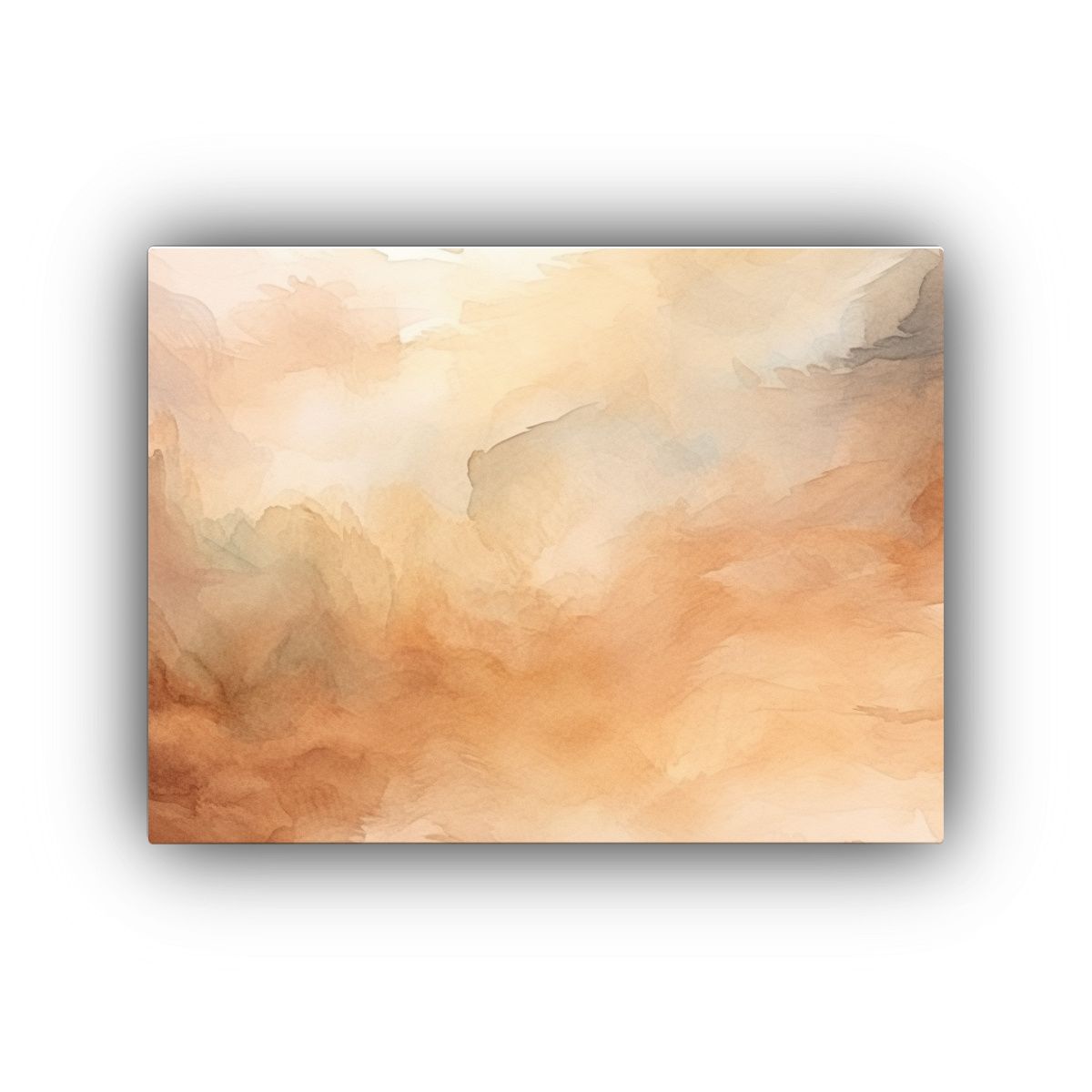 GENERICO - Cuadro Patron Cocina Beige Acuarela Beige Difuminado 120x80cm