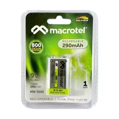 MACROTEL - Bateria Recargable 9v 290 Mah