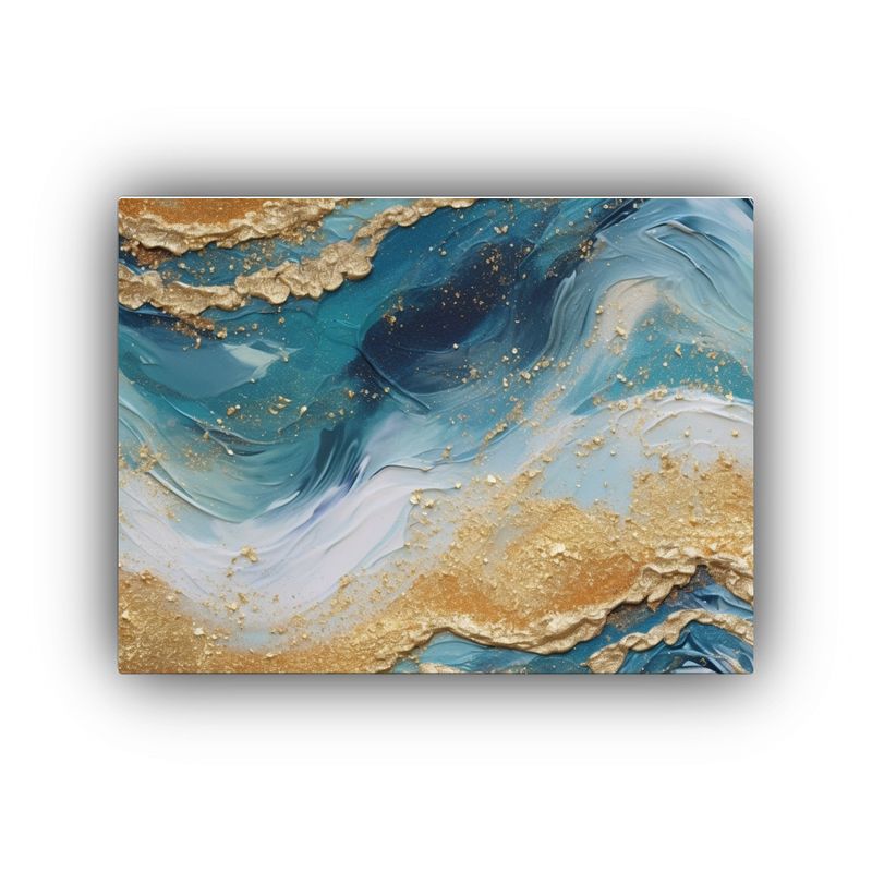 GENERICO - Cuadro Moderno Playa Brillante Con Chispeante Océano 120x80cm