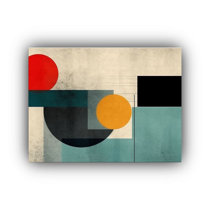 GENERICO - Pinturas Decorativas Bauhaus Estilo Abstracto Sobre Fondo Gr 120x80cm