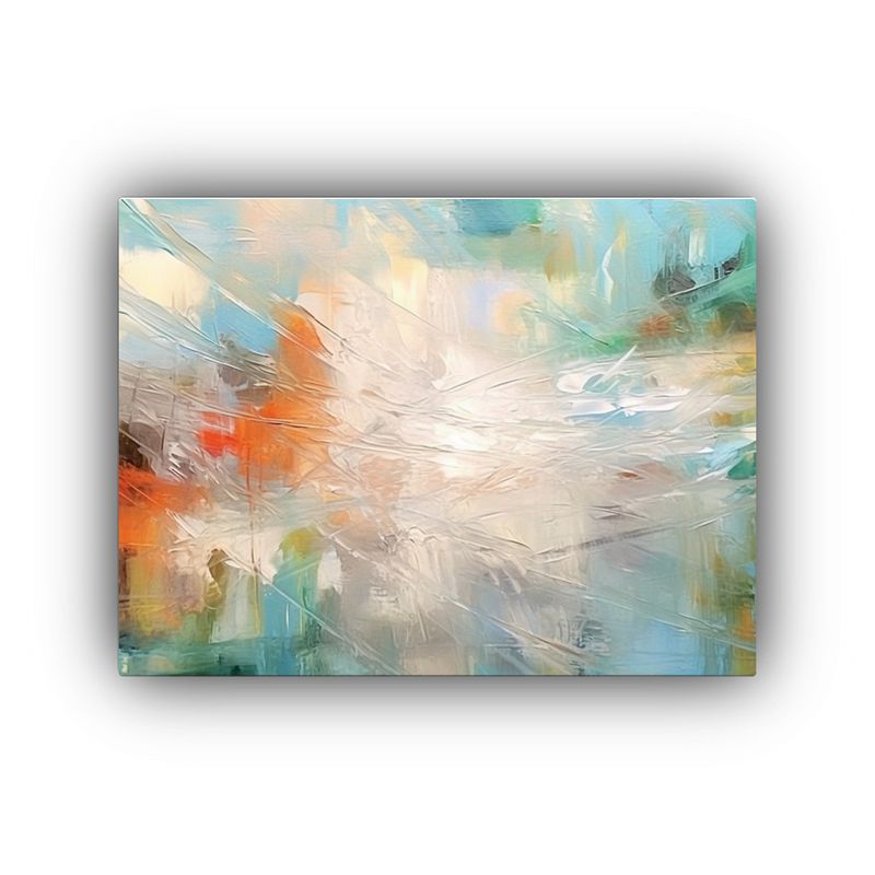 GENERICO - Pintura Abstracta De Agua Y Cielo En Arte Diseño Artesanal 120x80cm