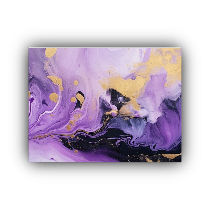GENERICO - Pinturas De Decoración Floral Contemporánea Con Remolinos  120x80cm