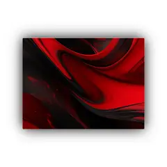 GENERICO - Pinturas Decorativas Abstractas En Negro Y Rojo Con Composic 120x80cm
