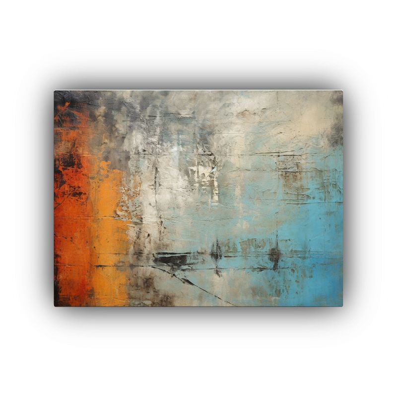GENERICO - Pintura Abstracta Minimalista Con Textura Y Pinceladas Grues 120x80cm