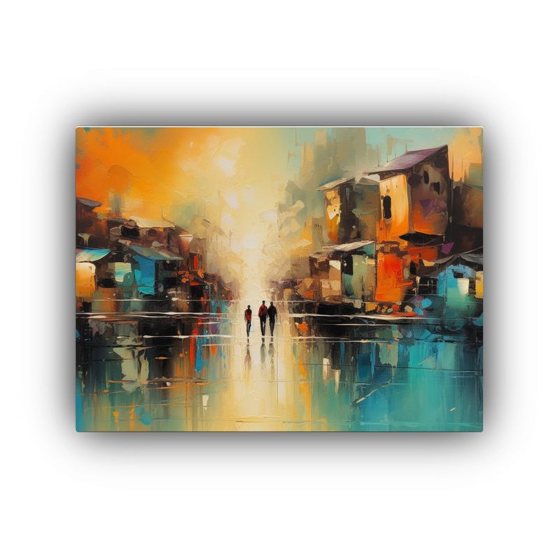 GENERICO - Pintura Abstracta Simétrica Para Decoración Moderna 120x80cm