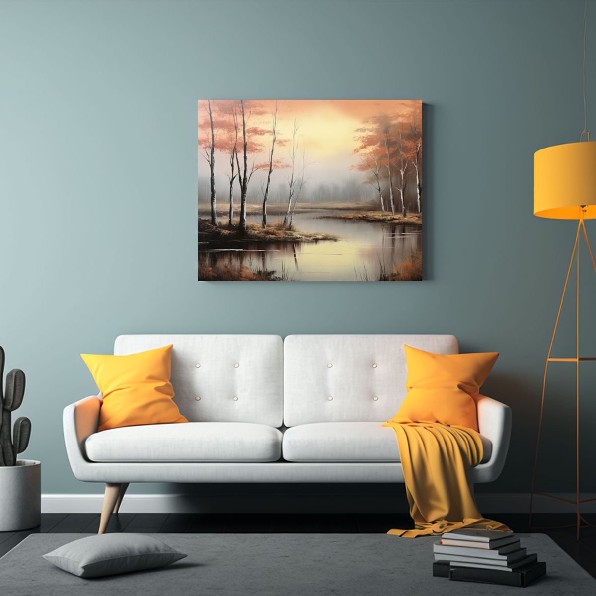 GENERICO - Cuadro Abstracto Innovador En Colores Neutros 120x80cm