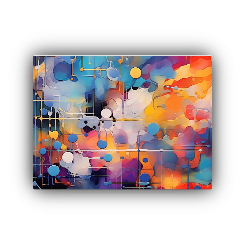 GENERICO - Pintura Abstracta Inspirada En Imagen Para Decoración De Pa 120x80cm
