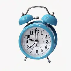 GENERICO - Reloj Despertador Con Pila Azul Vintage Retro