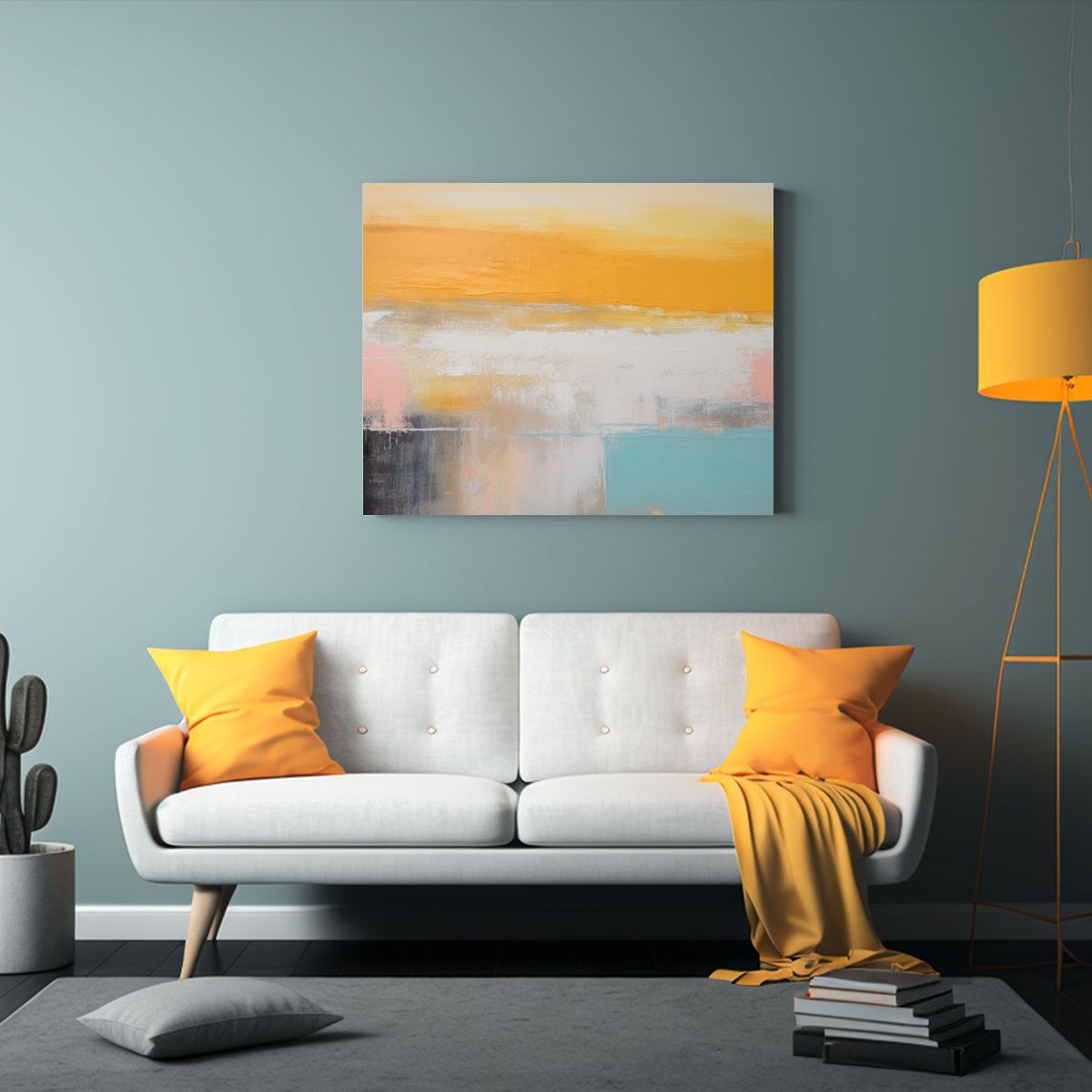 GENERICO - Cuadro Abstracto Minimalista Al Estilo De Lienzo De Tela Dec 120x80cm