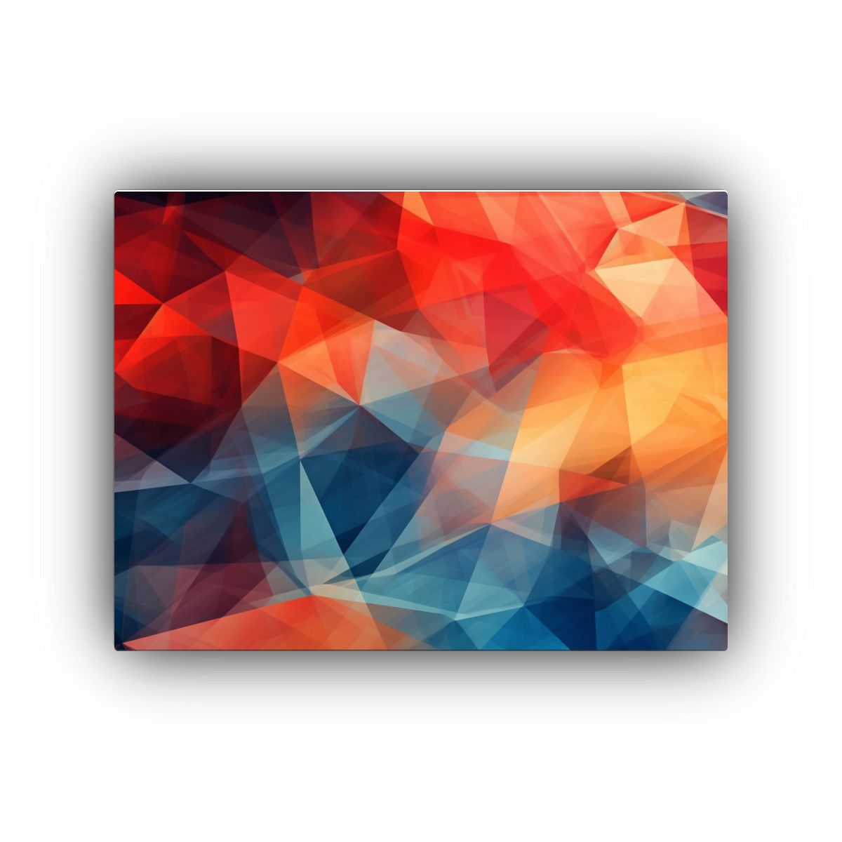 GENERICO - Cuadro Tela Calidos Abstracto Geométrico Con Simetría 120x80cm