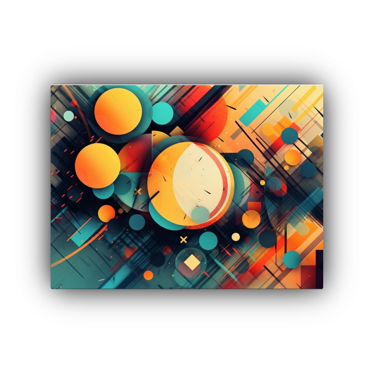 GENERICO - Cuadros Modernos De Bicicletas Abstractas Y Coloridas 120x80cm