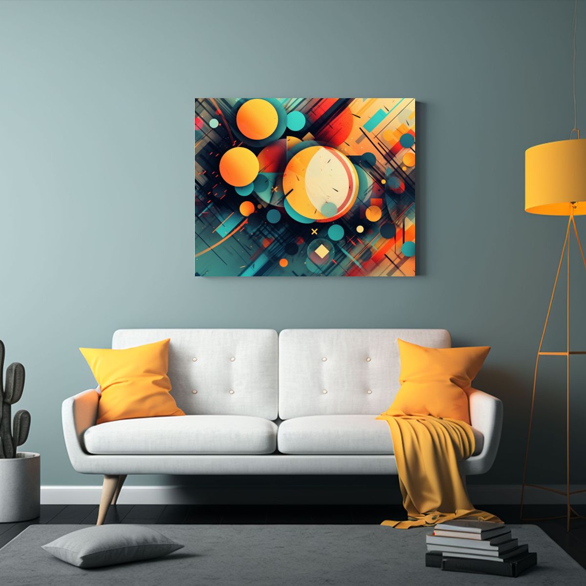 GENERICO - Cuadros Modernos De Bicicletas Abstractas Y Coloridas 120x80cm