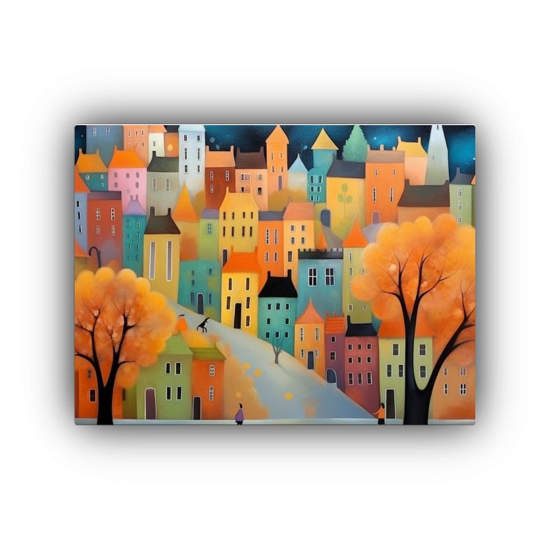 GENERICO - Pinturas Encantadoras Ciudad George Callghan Colores Pastel 120x80cm