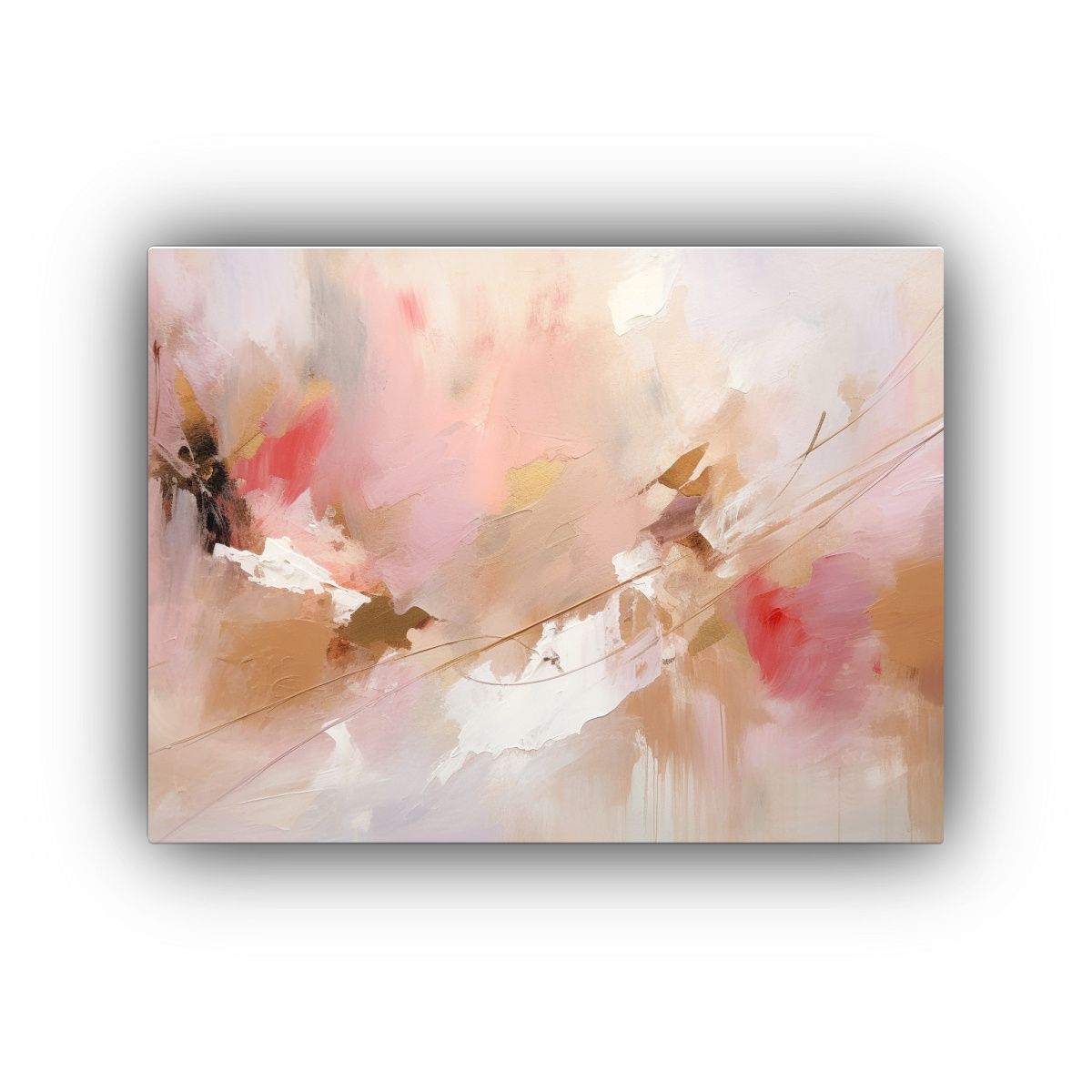 GENERICO - Pintura Acrílica Abstracta Con Toque De Pasado Para Decorac 120x80cm