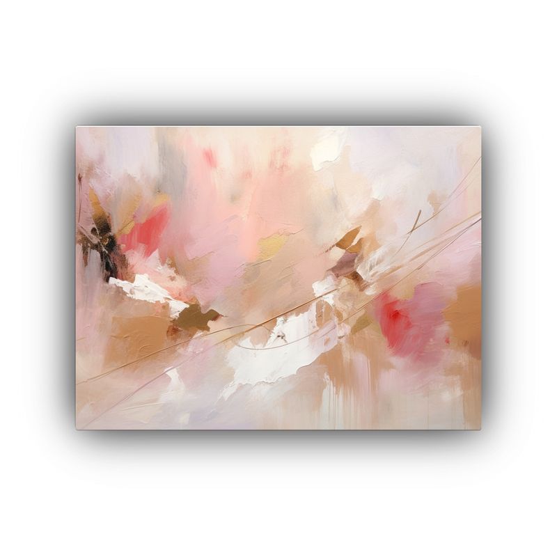 GENERICO - Pintura Acrílica Abstracta Con Toque De Pasado Para Decorac 120x80cm