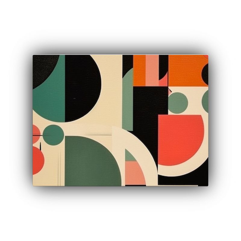 GENERICO - Decoración Abstracta Geométrica Grabado En Madera Seda Pat 120x80cm