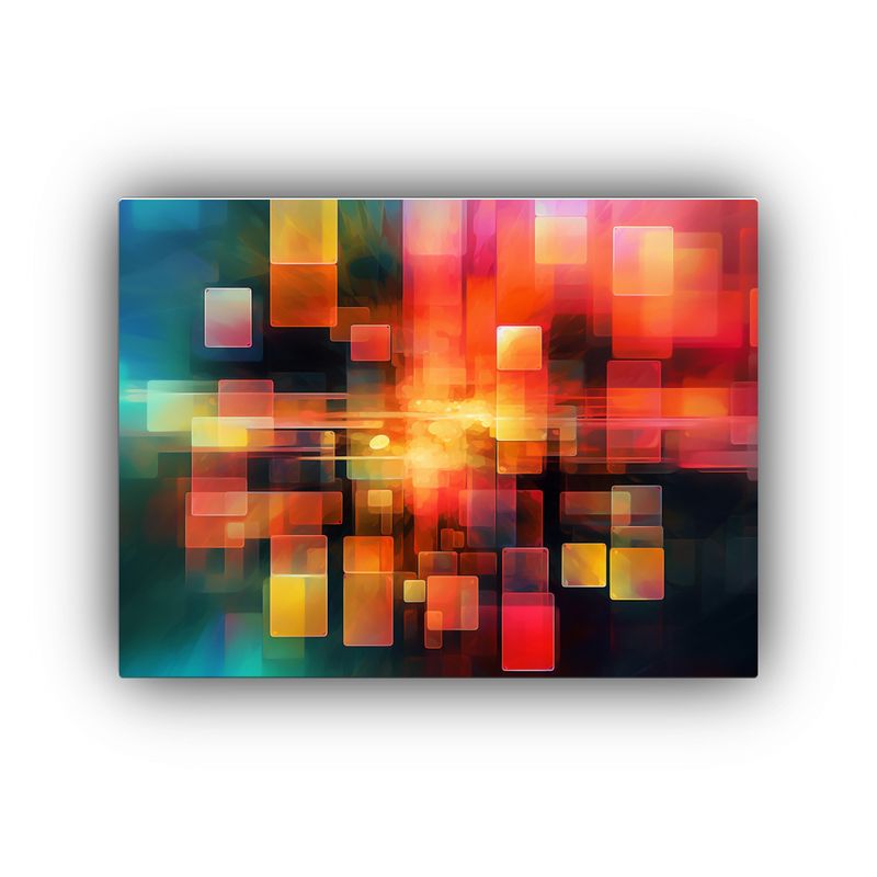 GENERICO - Pintura Abstracta Colorida Para Expresar Relación Con La In 120x80cm