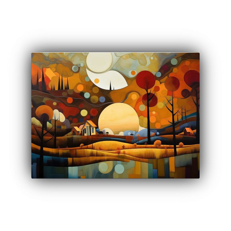 GENERICO - Cuadro Abstracto De Paisaje En Lienzo Para Decorar Tu Hogar 120x80cm