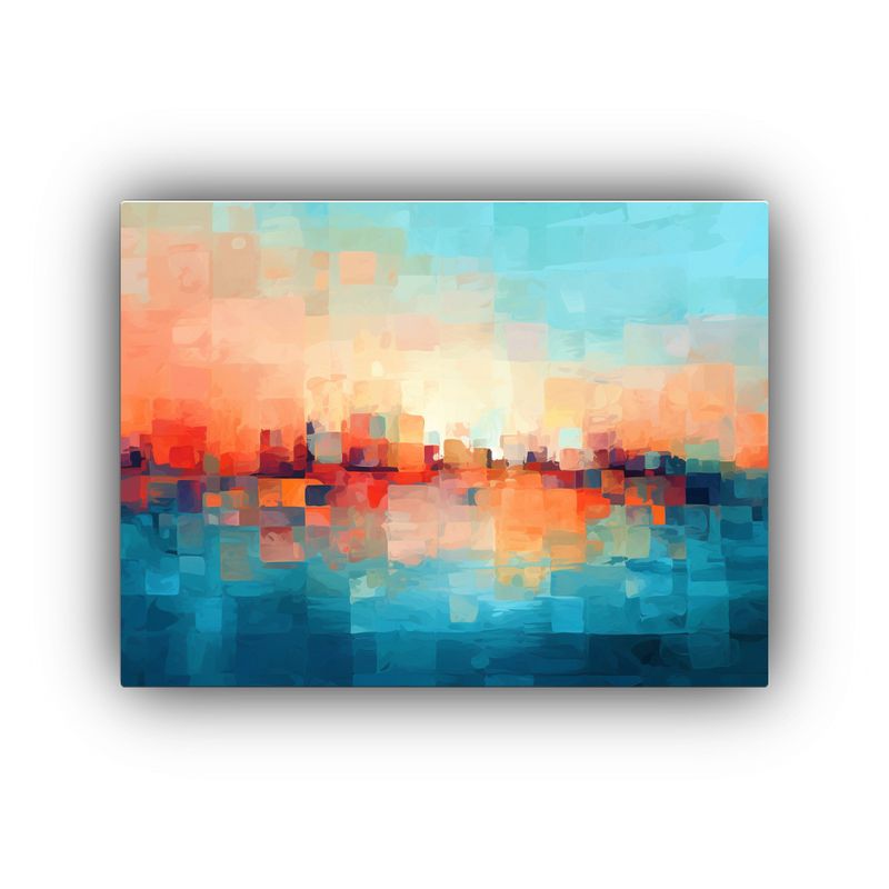 GENERICO - Cuadro Horizontal Alegría En Lienzo Texturizado Con Colore 120x80cm