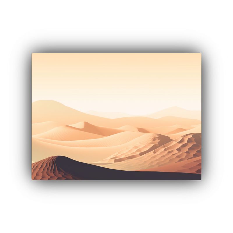 GENERICO - Pintura Minimalista Paisaje Tonos Blanco Marrón Beige Arte  120x80cm