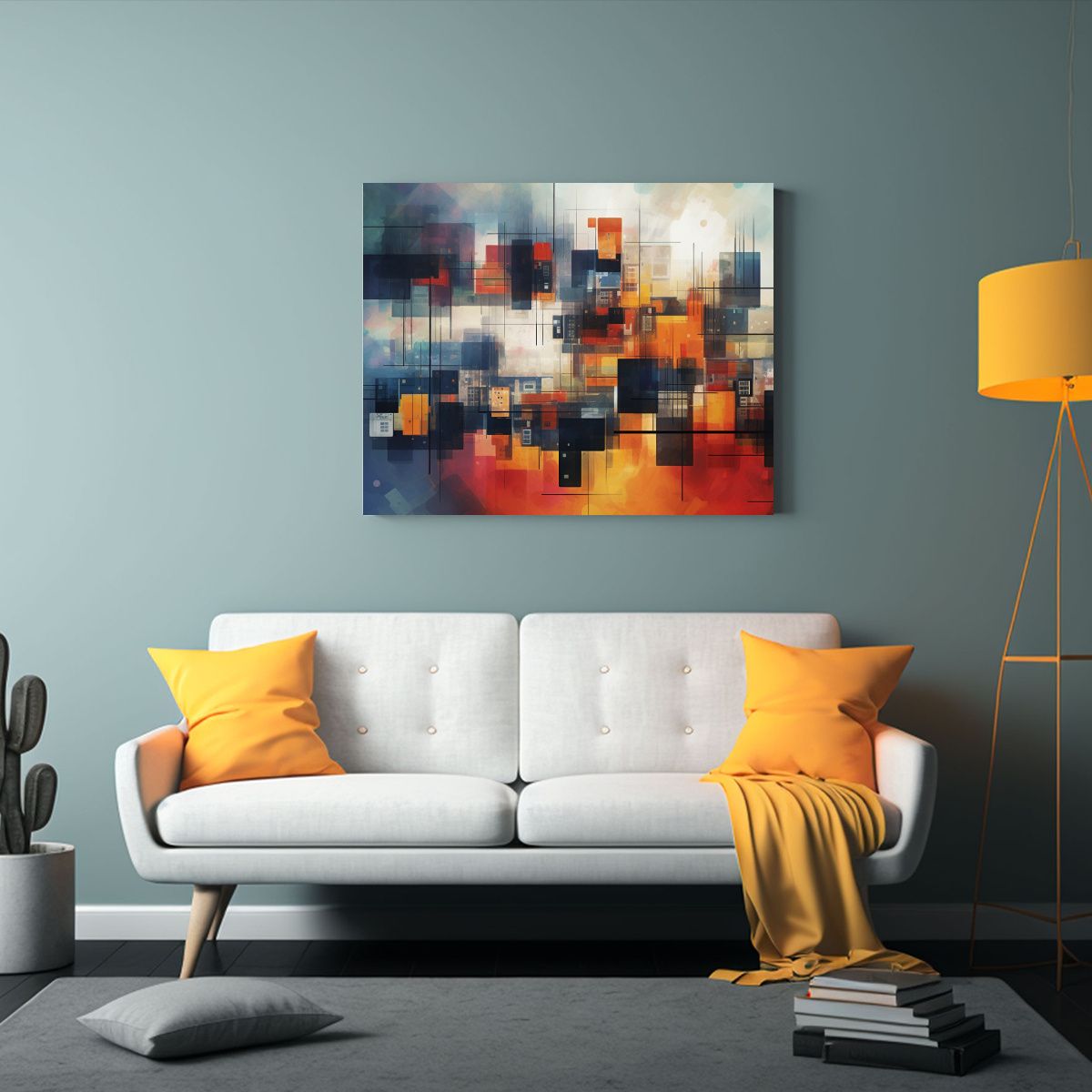 GENERICO - Pinturas De Decoración Abstracta Con Intensa Gestión De Ar 120x80cm