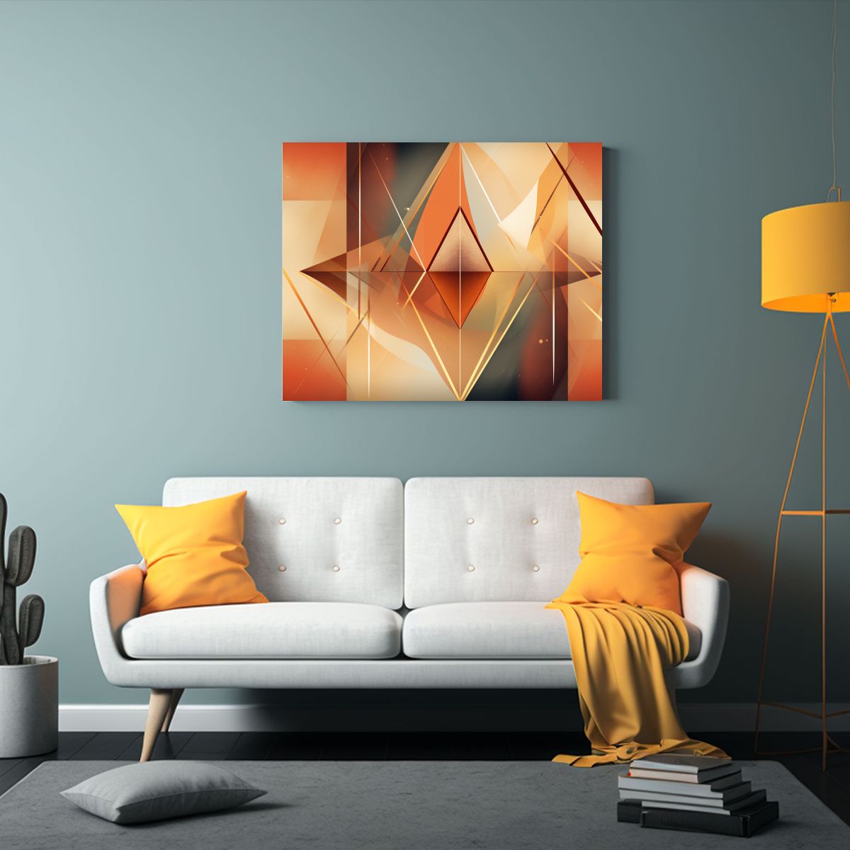 GENERICO - Cuadro Abstracto Moderno Con Temática Estilizada En Lienzo  120x80cm