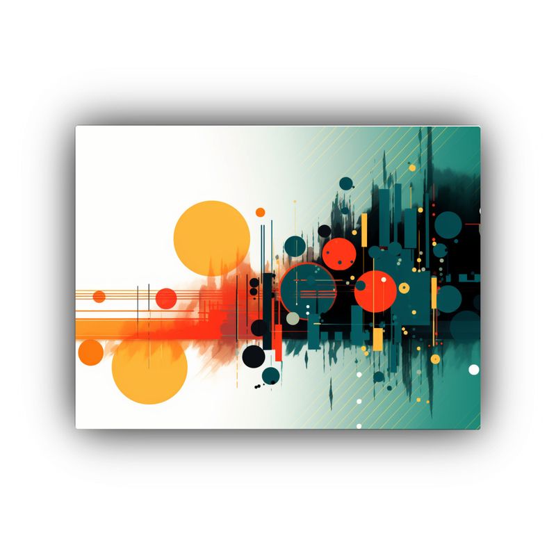 GENERICO - Arte Abstracto En Lienzo Con Temática Tecnológica Para Dec 120x80cm