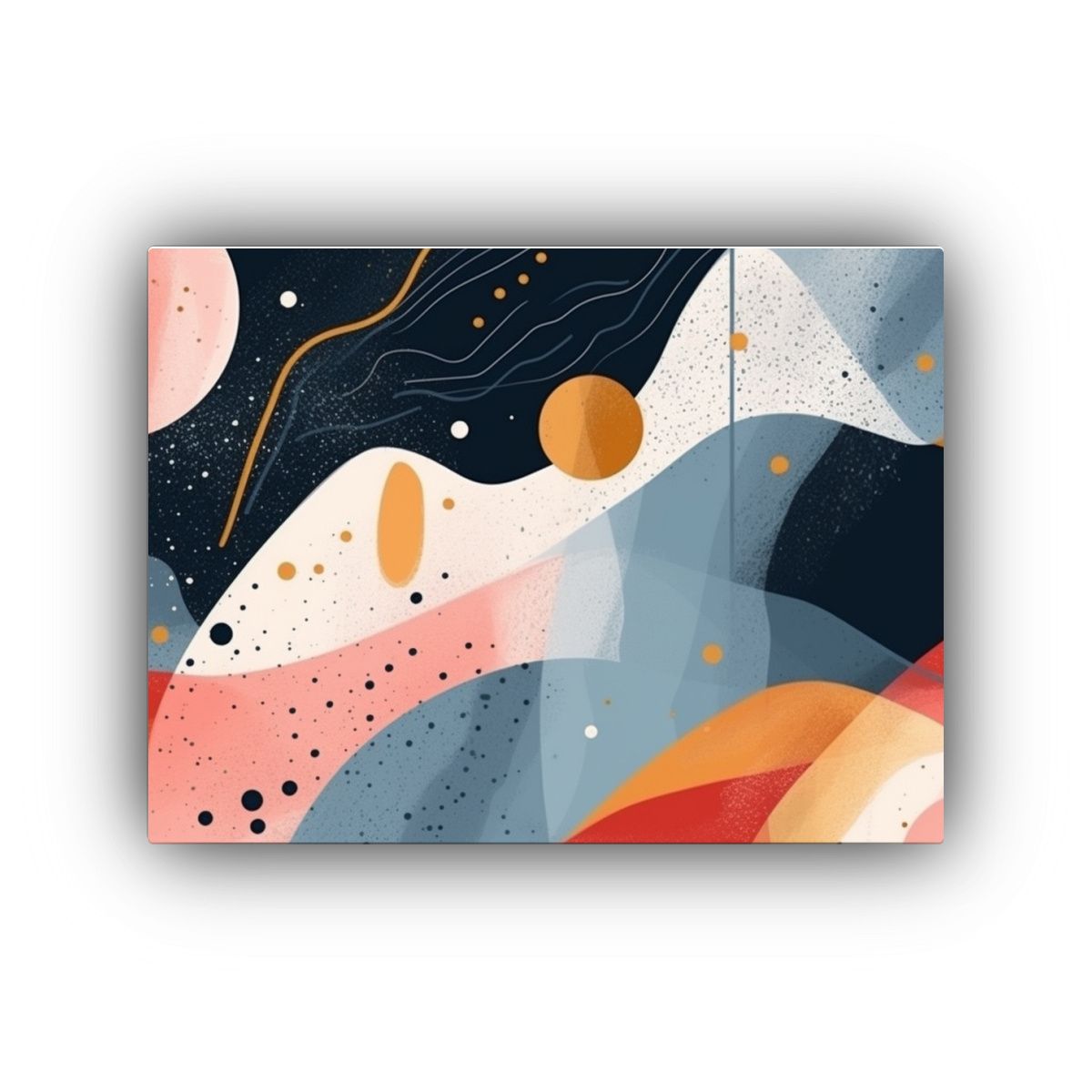 GENERICO - Arte Abstracto Matemático Con Simetría En Colores De Bloqu 120x80cm