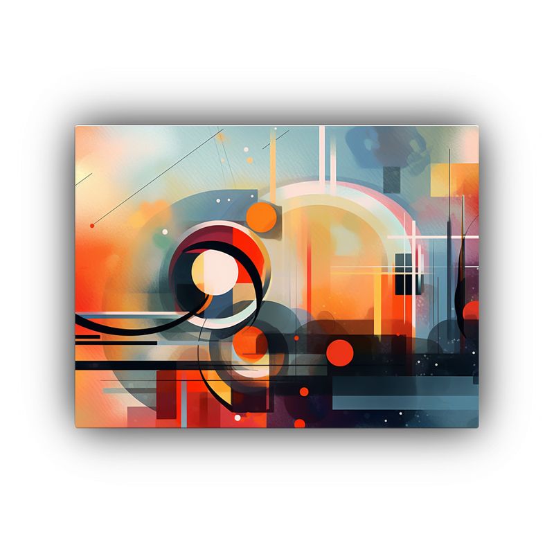 GENERICO - Fondo Arte Abstracto Futurista Acuarela época 120x80cm