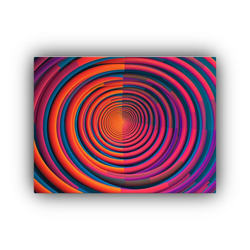 GENERICO - Cuadros Decorativos Opart Con Gama De Colores Vibrantes 120x80cm