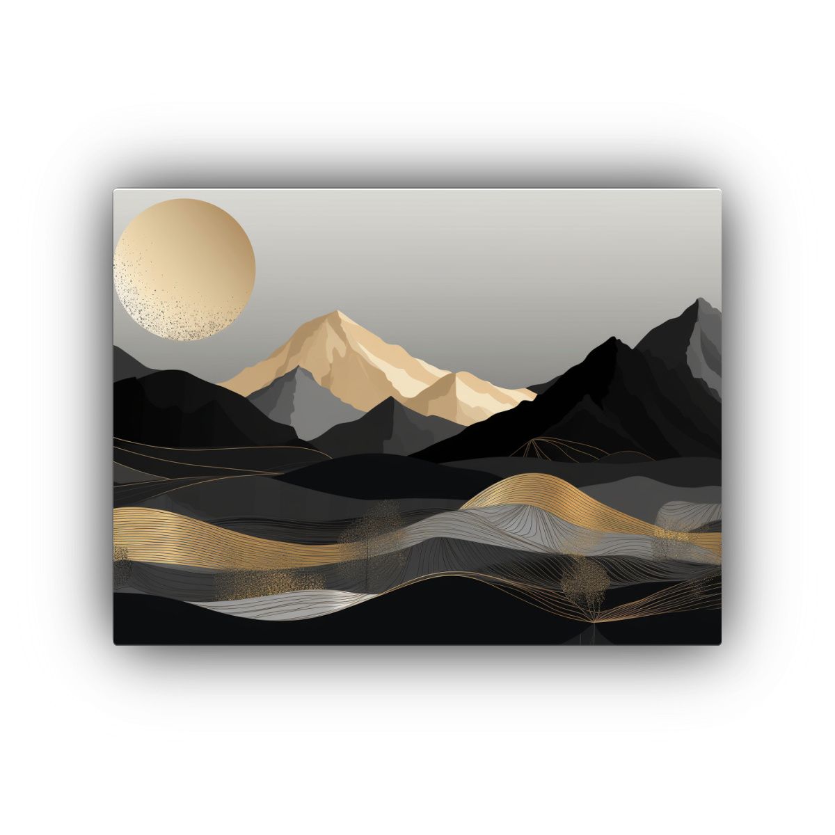 GENERICO - Cuadro Minimalista De Montaña Composición Alegre E Inspir 120x80cm