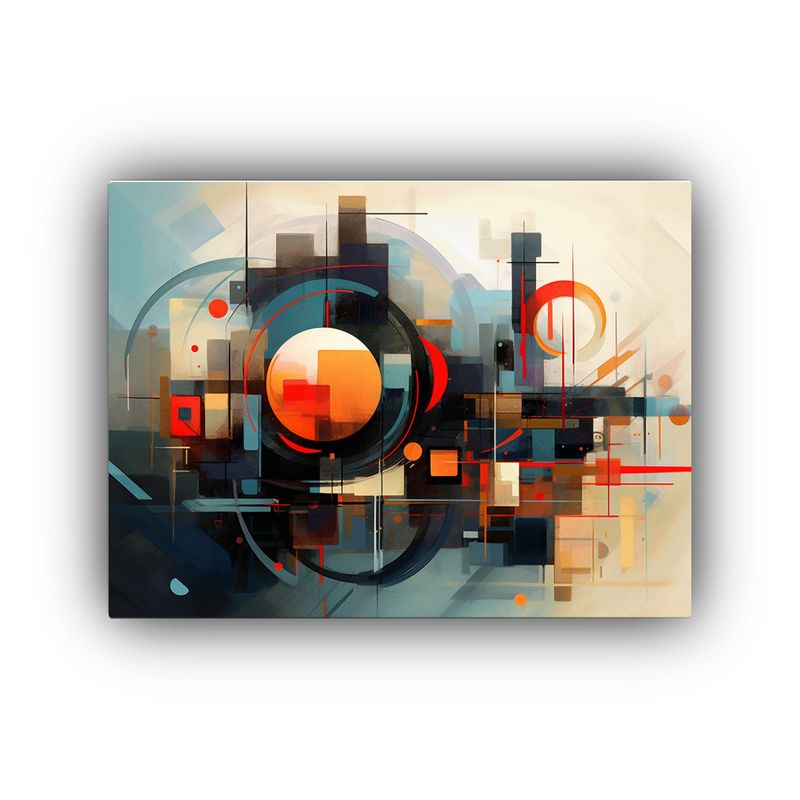 GENERICO - Lienzo De Tela Abstracto Equilibrando La Expresividad 120x80cm