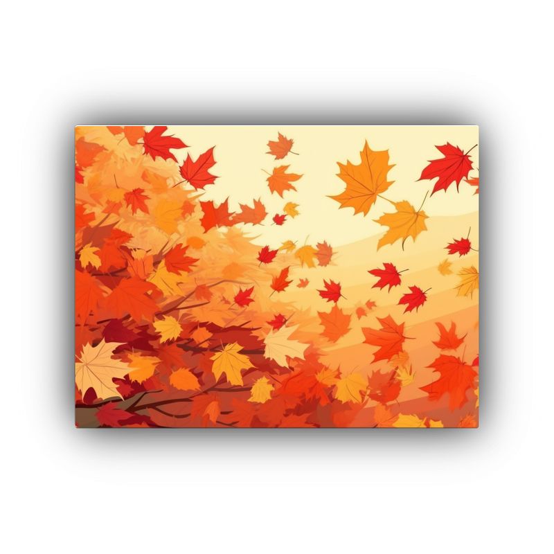 GENERICO - Pinturas Decorativas De Figuras De Otoño Sobre Fondo De Hoj 120x80cm